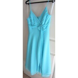 B2 Light blue turquoise spaghetti strap cocktail dress Women 10 NWOT